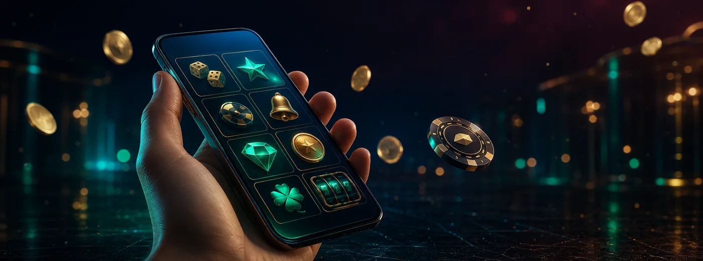Smartphone con el lobby del casino Betonred en la mano de un jugador